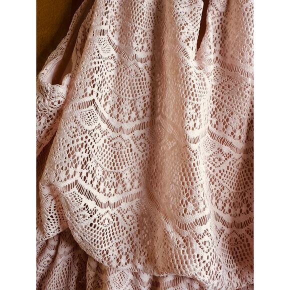 Emma & Michele Women's Sleeveless Lacey Light Pink Dress Size 14 - Picture 2 of 8